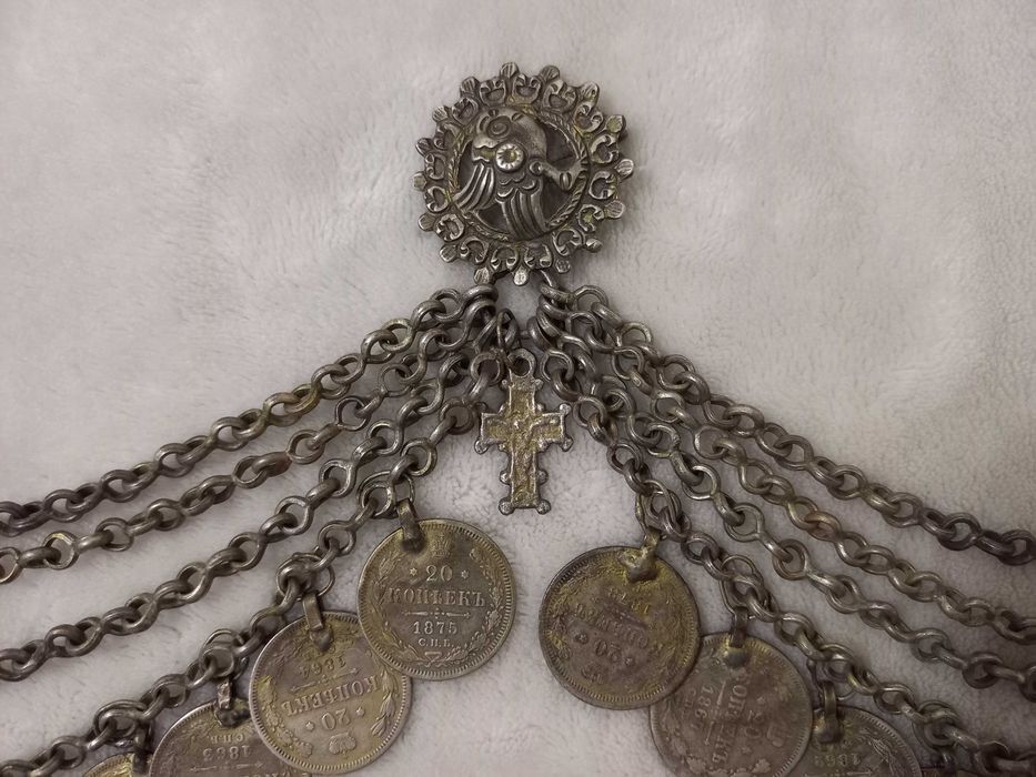 УНИКАЛЕН Възрожденски Македонски Сребърен Кюстек 19Век пафти носия