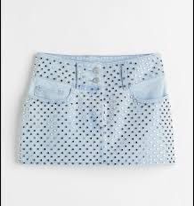 H&M Studio дънкова пола с капси