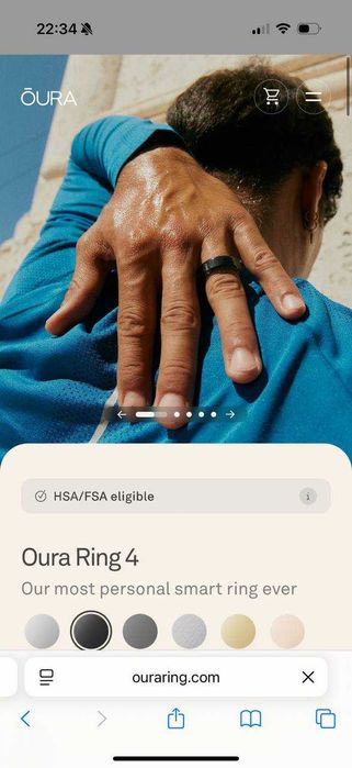 Oura ring 4 кольцо 15й размер