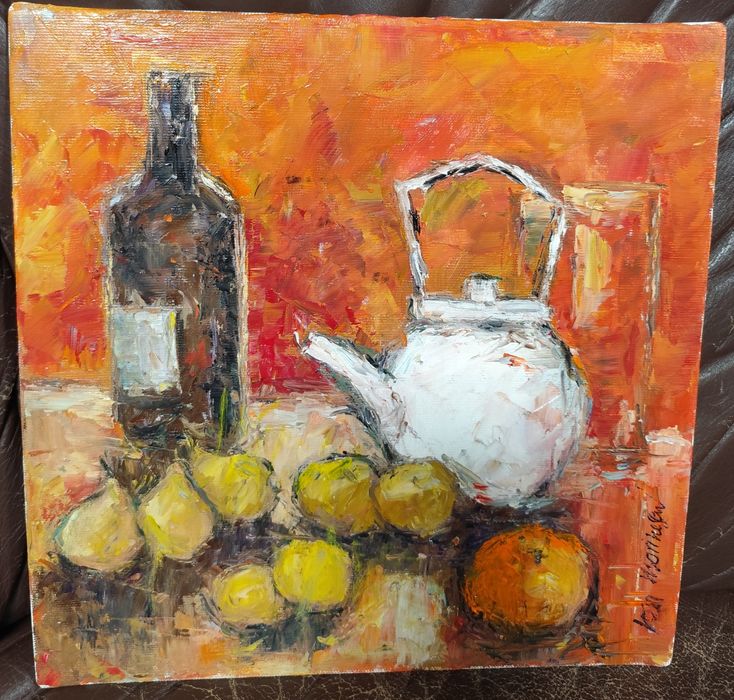 Tablou peisaj pictat  in ulei