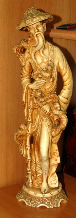 Statueta chinezeasca 38 cm cu aproximatie anii 1900 - Barbat