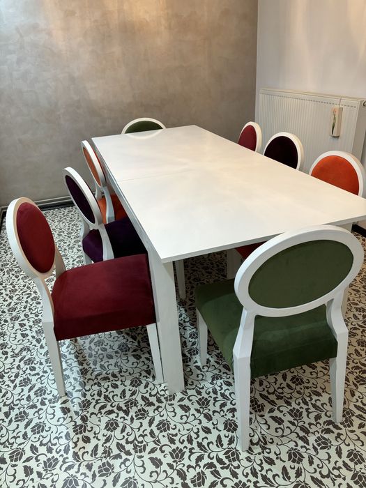 Set masa si scaune lemn