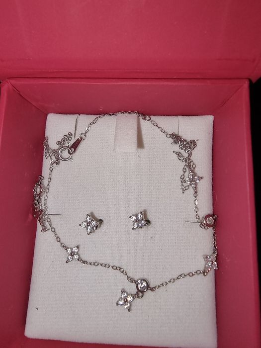 Дамски сребърни бижута Celestia с Родий и Цирконий