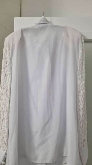 Bluza alba matase dantela 42 Esmer