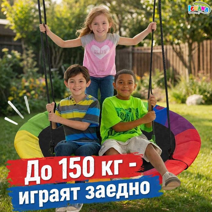 Люлка гнездо до 150кг детска 100см 110см 120см гнезда детски люлки щъркелово гнездо