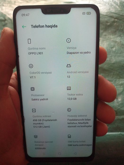 Yangi telefon sotiladi holati ideal yaqinda olingan