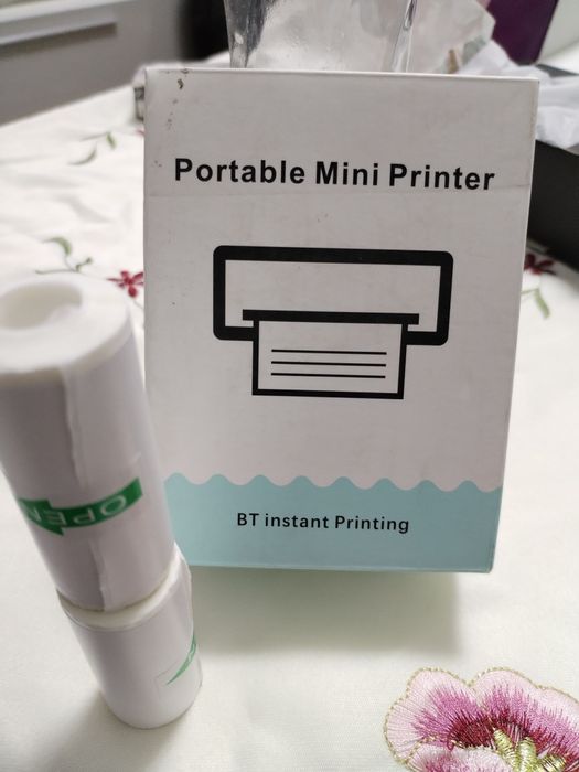 Imprimanta termica portabila, Mini Sticker Printer, Bluetooth,