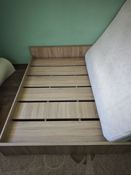 Cadru pat 140x200cm aspect stejar sonoma