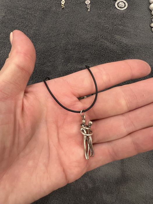 Набор сережки и подвеска серебряные