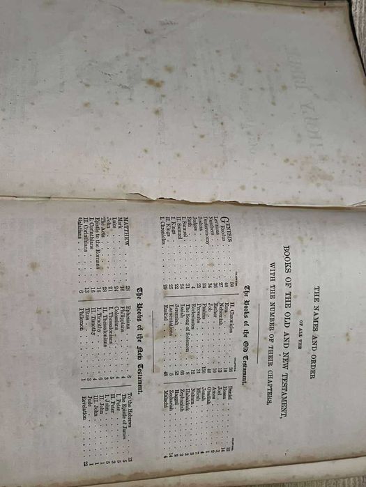 Biblia / Biblie veche ,  in limba engleza, an 1868 , 23x15x6 cm