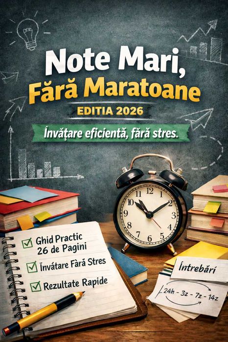 Ghid practic care explica pas cu pas cum poate copilul avea note mari