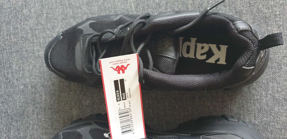 Kappa Veloce Mens Trainers Black Size EUR44