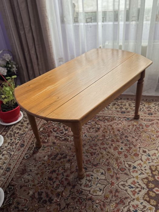 Fotolii vintage + masuta lemn masiv - set mobilier stare excelenta