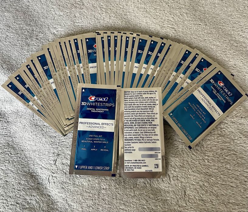 Избелваща паста и ленти за зъби Крест/Crest