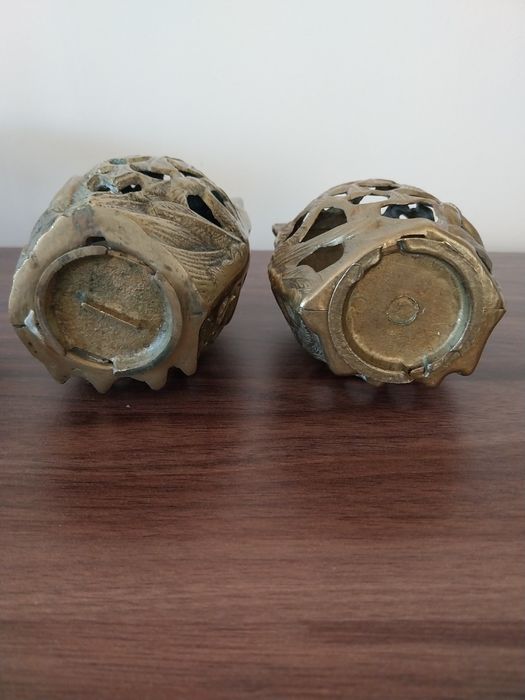 Bufnită bronz ,suport lumanare