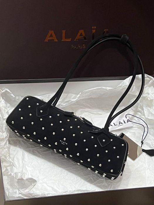 Alaia естествен велур и кожа