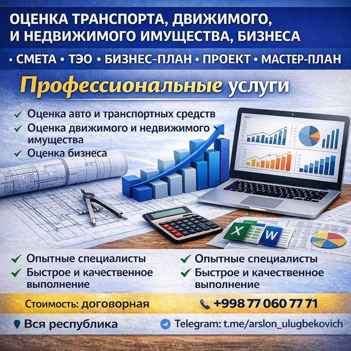 Оценка  * Смета * ТЭО * Бизнес-план * Проект * Мастер-план.