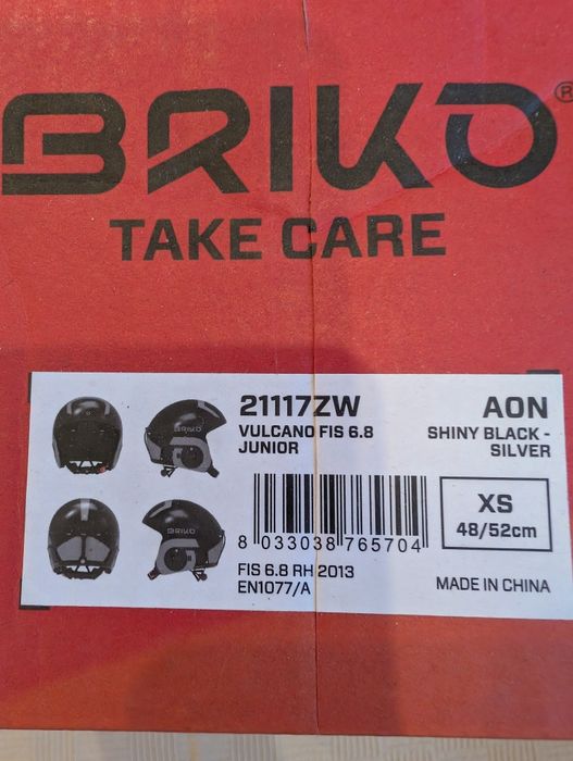 Детска състезателна ски каска BRIKO VULCANO FIS 6.8 JR [НОВА]