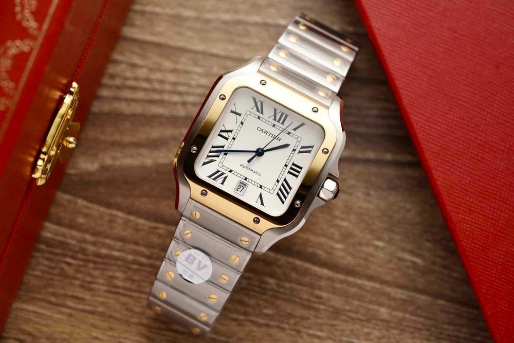 cartier santos 100 двуцветен