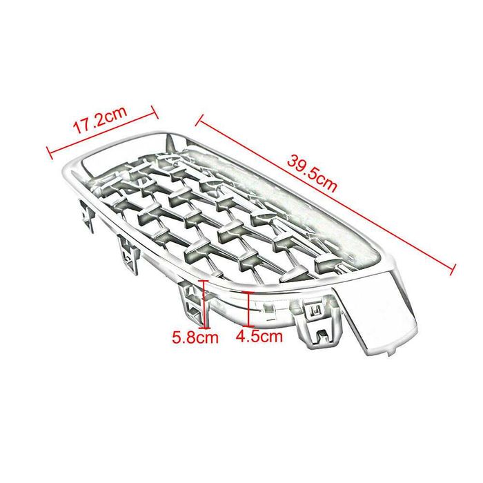 Бъбреци Решетки BMW 3-та серия 12-18 F30 F31 Diamond Style Черен Гланц