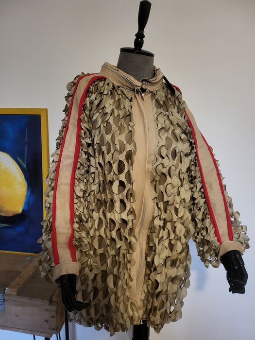 Geaca haina Haute Couture Made in Italy / podium din piele