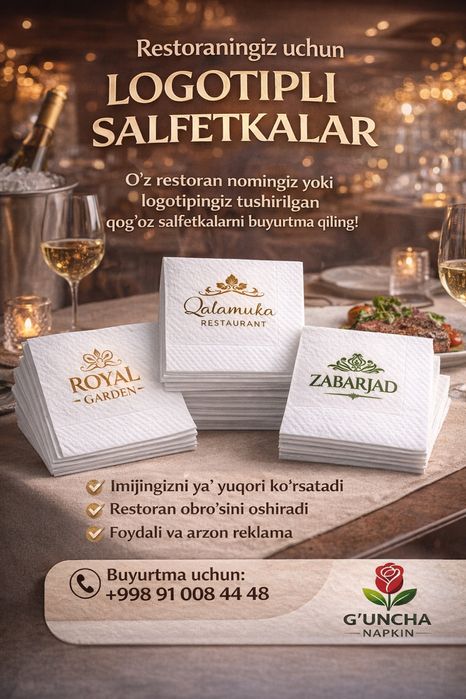 Logotipli salfetkalar