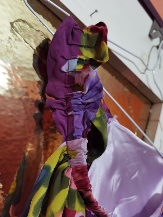 Блузка изкуствена коприна- флорални цветове