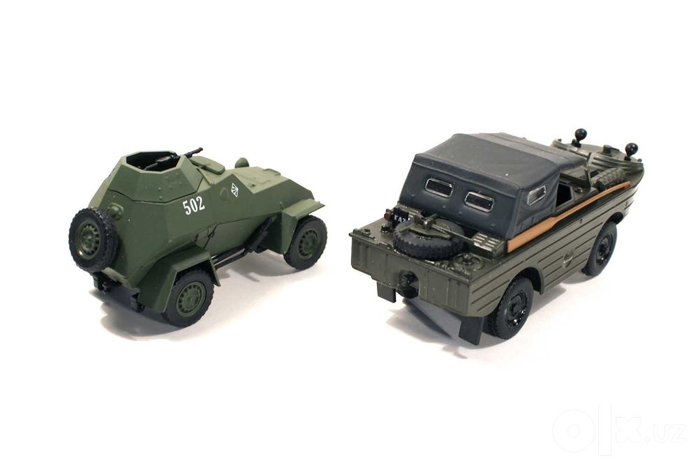Игрушечные Военные авто БА-20, БА-64&ГАЗ-46, масштаб 1:43, ДеАгостини