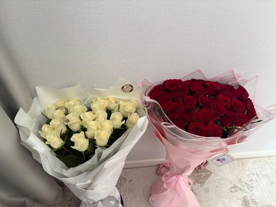 Большой букет из роз