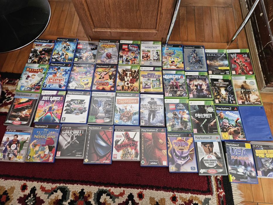 Lot masiv jocuri PS2, PS3, Xbox 360, Wii – Peste 60 de titluri (Deadpool, Mario, Spider-Man)