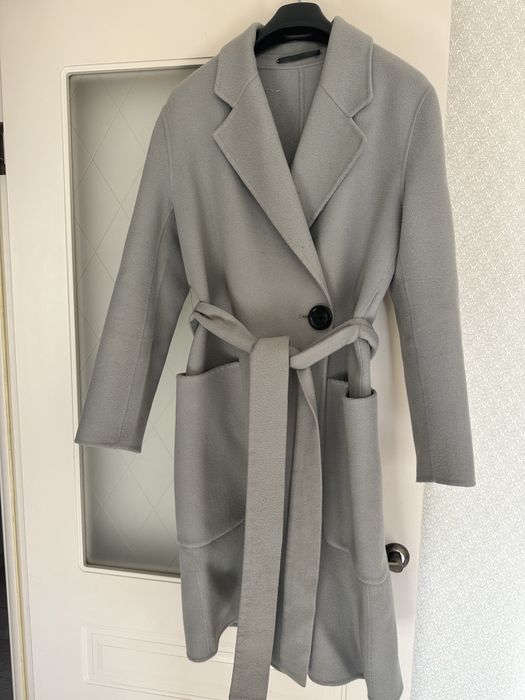 Пальто шерсть серое