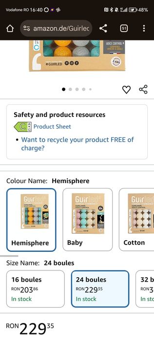 Beculețe LED smart ghirlande cu sfoară din bumbac, 24 becuri