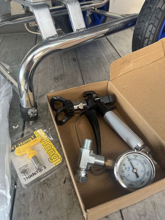 Pompa vopsit zugravit varuit airless 220v 4,9kw pistol furtun diuza