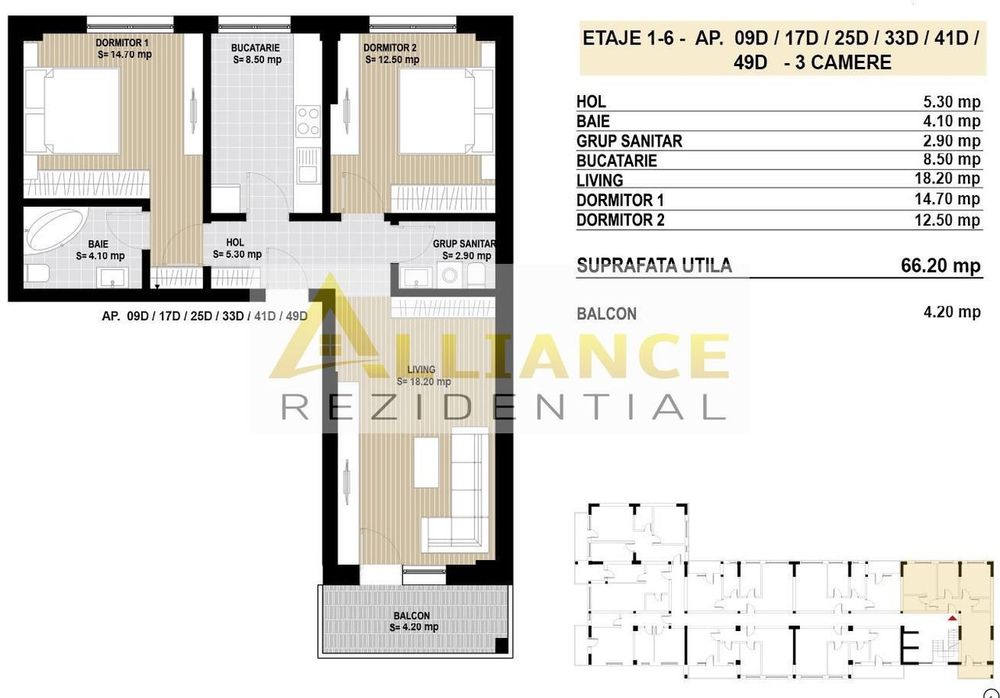 Apartament cu 3 camere | decomandat - SECTOR 4 -