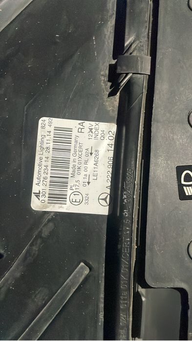 Мерседес 222 фары