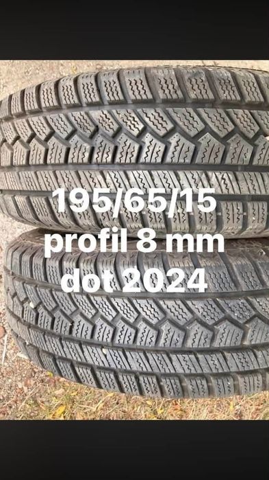 Două anvelope iarnă cu fulg 195 65 15 dot 2024