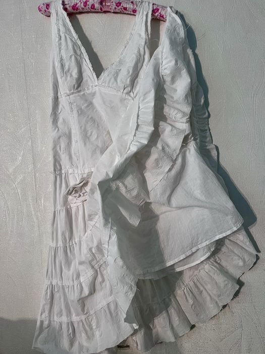 Белое платье в стиле бохо-шик от Mango, M, оригинал