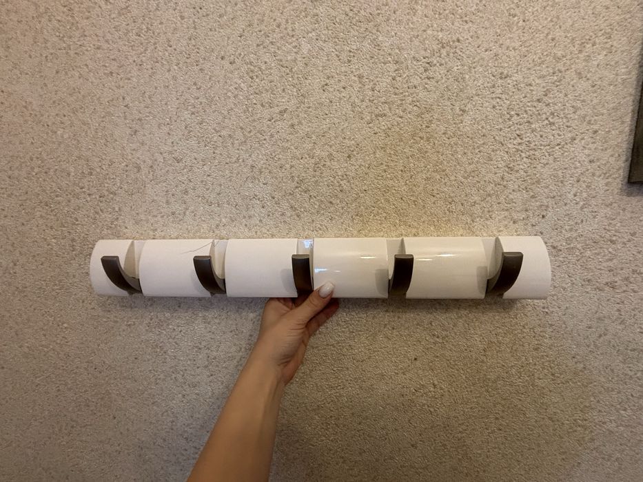 Стилна стенна закачалка Umbra Flip Hook (5 куки) – Бяла