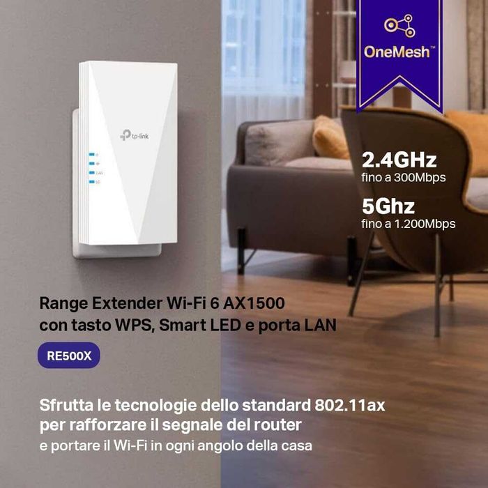 Безжичен усилвател TP-Link RE500X AX1500 RE500X