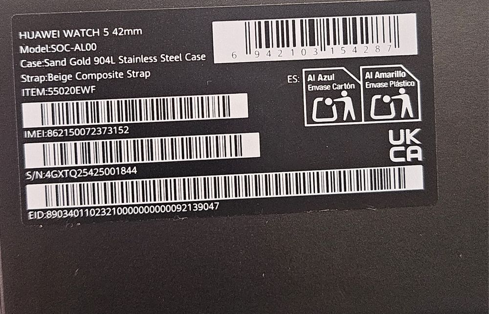 HUAWEI WATCH 5 42mm e-sim