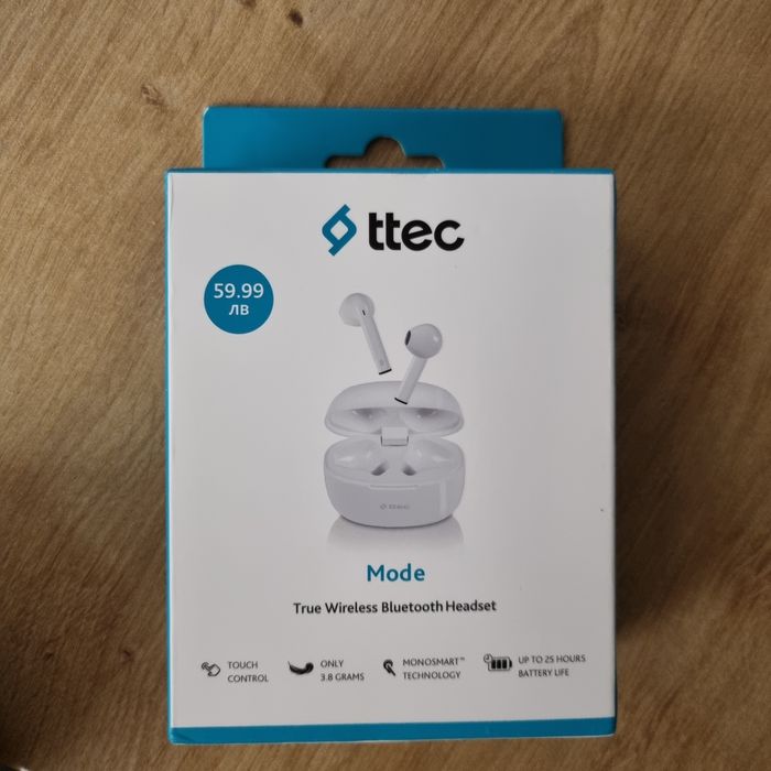 Безжични слушалки ttec - TWS Mode, бели