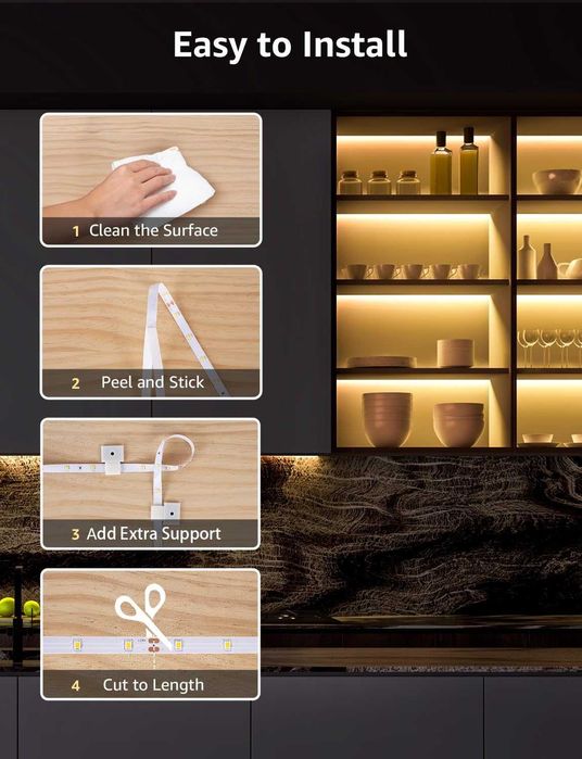 НОВА! LED светлинна лента 10 м – топло бяла, димируема, IP20