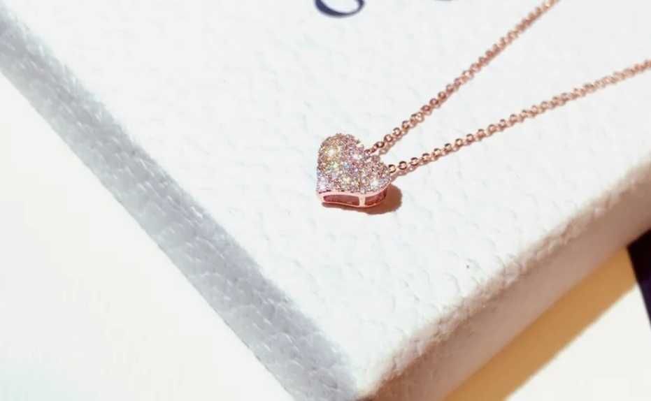 Нежно сърце с кристали Сваровски - Разпродажба!