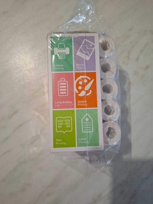 Mini Imprimanta Termica Portabila Bluetooth SIGILATA + 5 Role Stickere