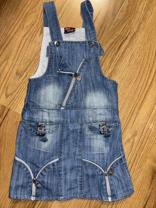 Дънкова  детска рокля/ сукман 110 размер/ дрехи