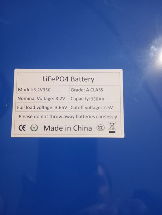 Celule lifepo4 de 360ah noi, 100% capacitate reala și peste 9500de ci