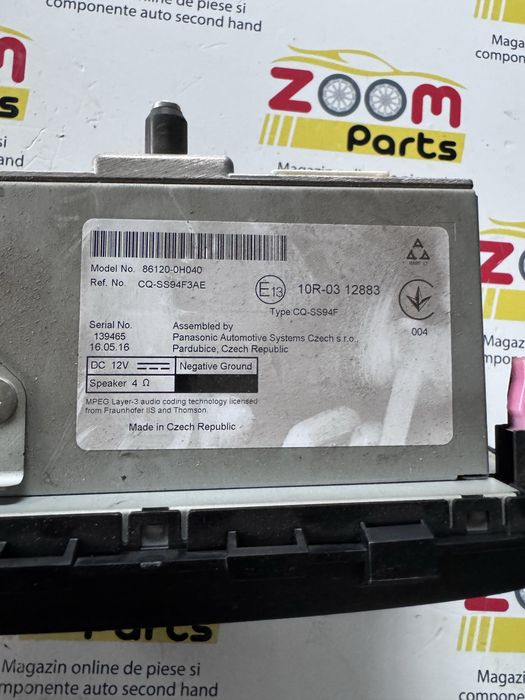 Unitate radio audio Toyota Aygo 2015-2022