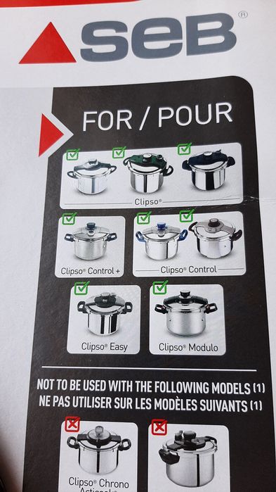 Garnitura oala presiune Tefal Clipso.