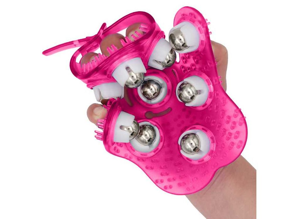 Manusa masaj 9 bile metalice rotative pentru relaxare stimulare drenaj