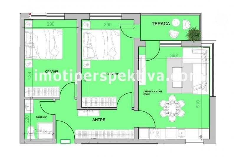 Продава се Тристаен апартамент в Пловдив, Христо Смирненски - 88 кв.м за 1622 €/кв.м - Снимка #9